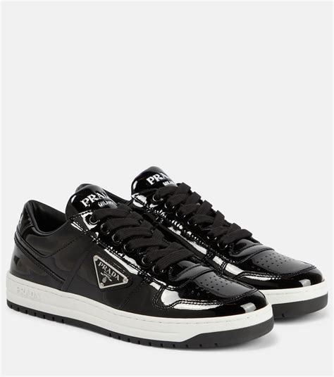 black patent leather prada sneakers|prada downtown patent leather sneakers.